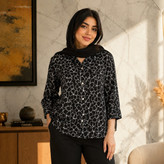 شومیز نخی زنانه طرحدار خنک و راحت برای تابستون