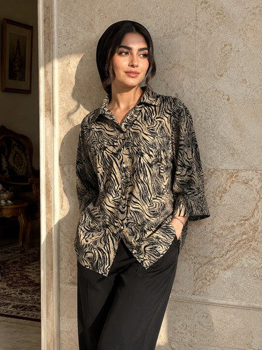 شومیز نخی زنانه طرحدار خنک و راحت برای تابستون